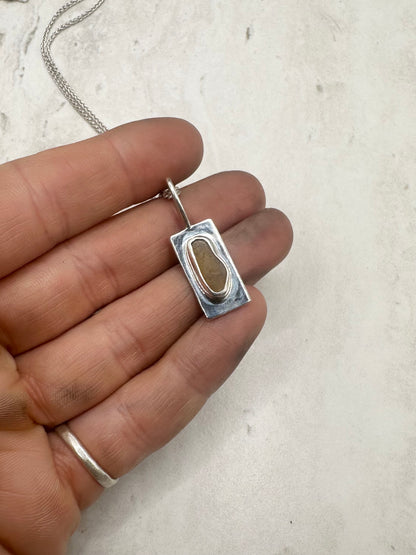 Amber Wayfinder Pendant Silver