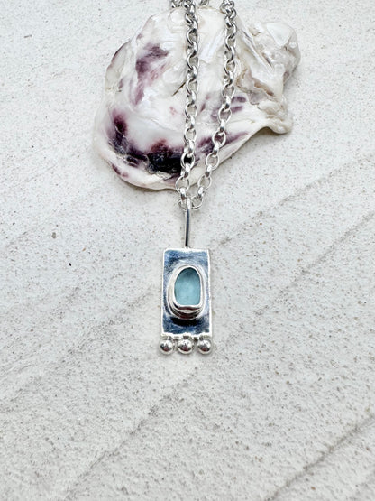 Light Blue Wayfinder Pendant Silver