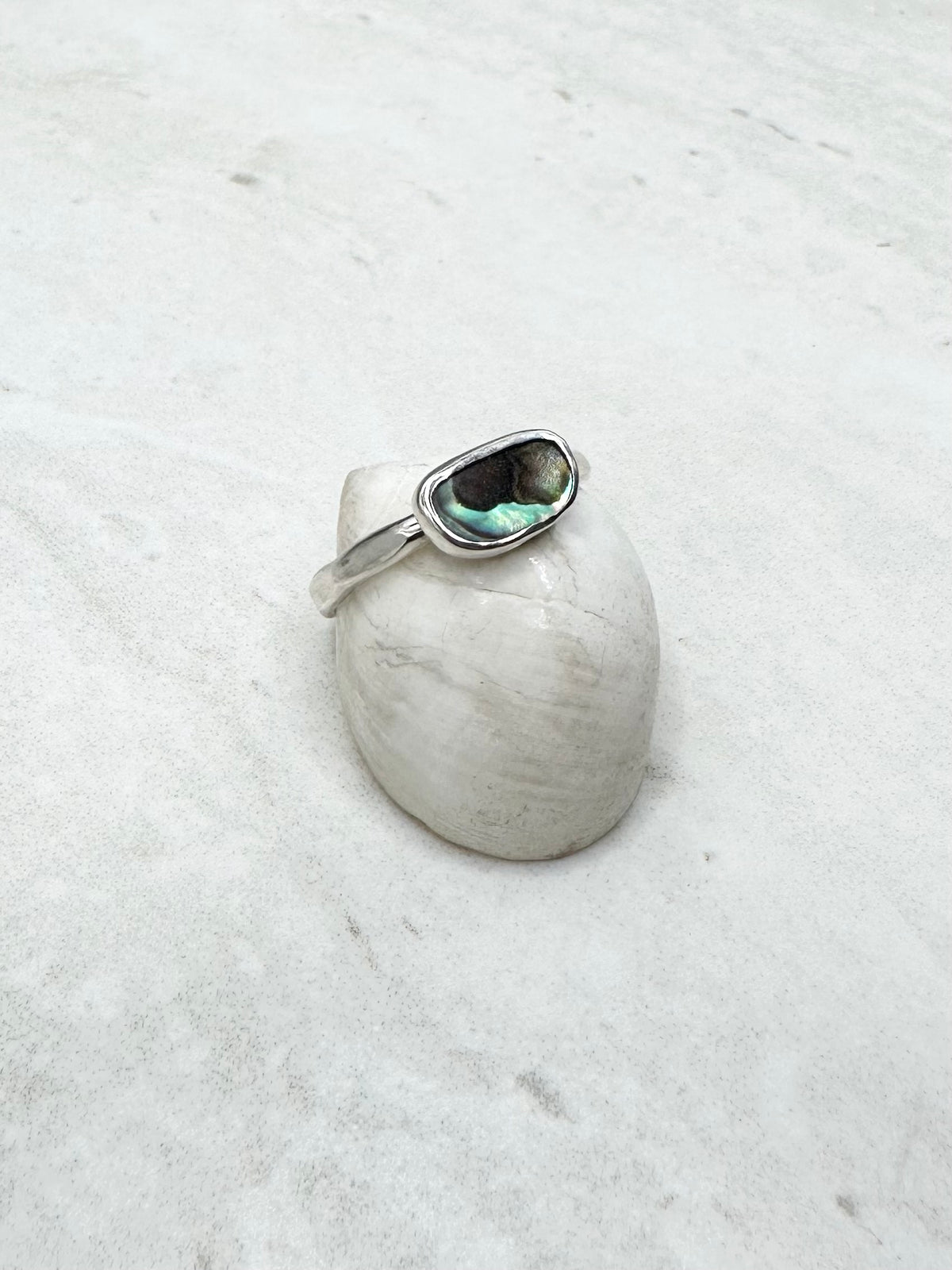 Abalone Ring Silver - S