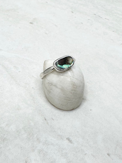 Abalone Ring Silver - S