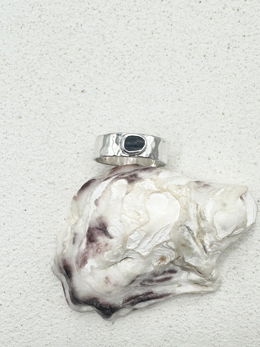 Mussel Shell Ring Silver