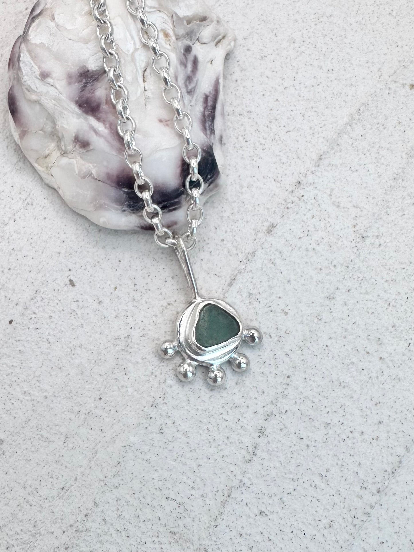 Teal Sunseeker Pendant Silver