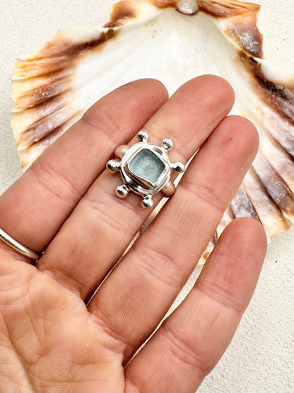 Light Blue Sunseeker Ring Silver