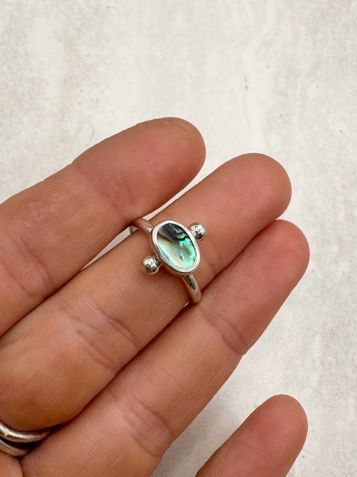 Abalone Ring Silver