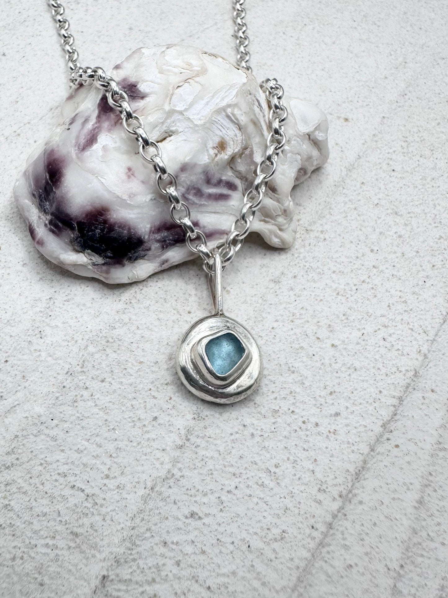 Light Blue Sunseeker Pendant Silver