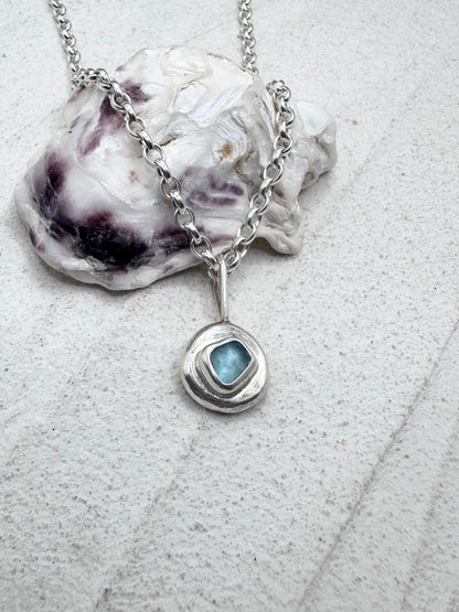 Light Blue Sunseeker Pendant Silver