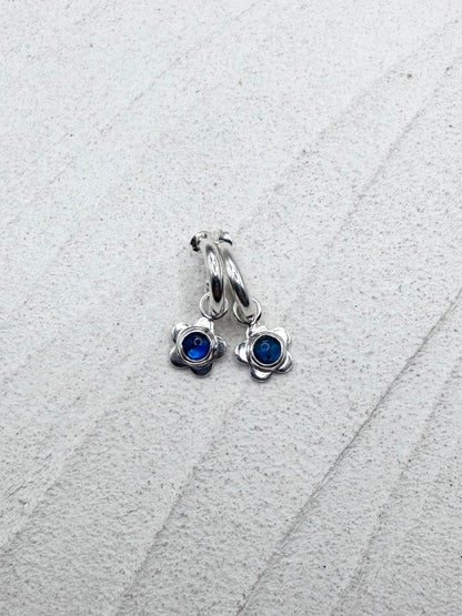 Flower Charms in Blue Abalone
