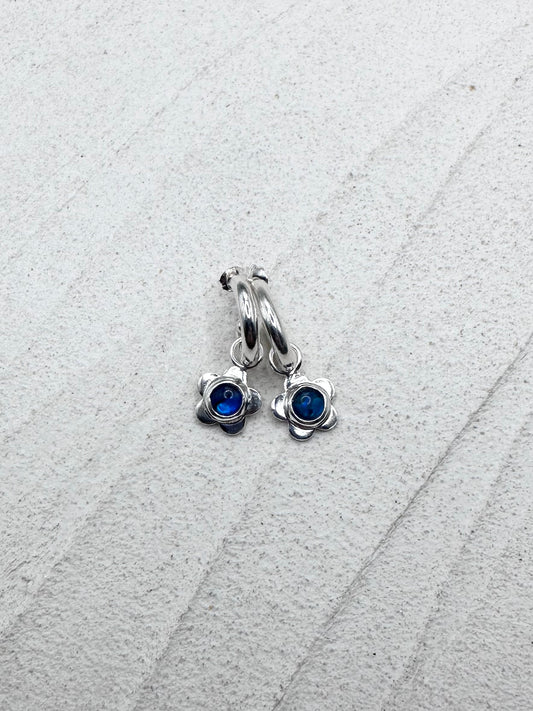 Flower Charms in Blue Abalone