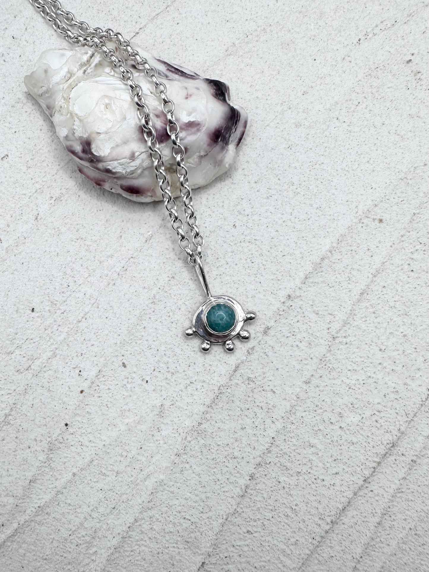 Amazonite Sunseeker Pendant Silver