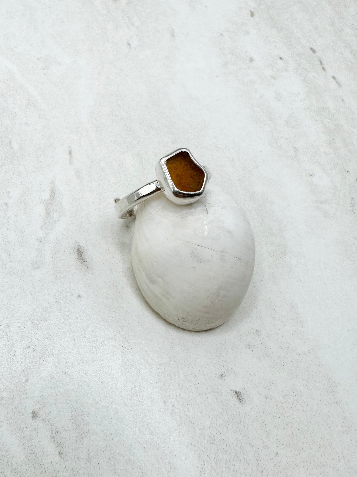 Amber Ring Silver - N