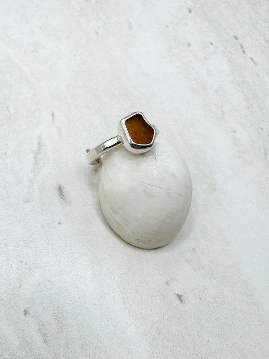 Amber Ring Silver - N