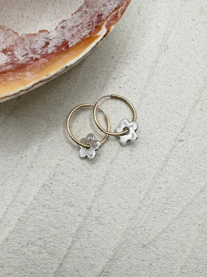 Little Flower Charms on Gold