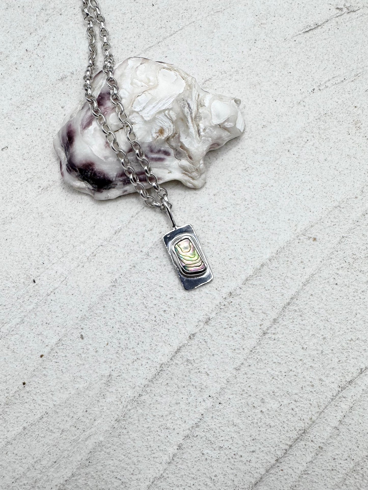 Abalone Wayfinder Pendant Silver