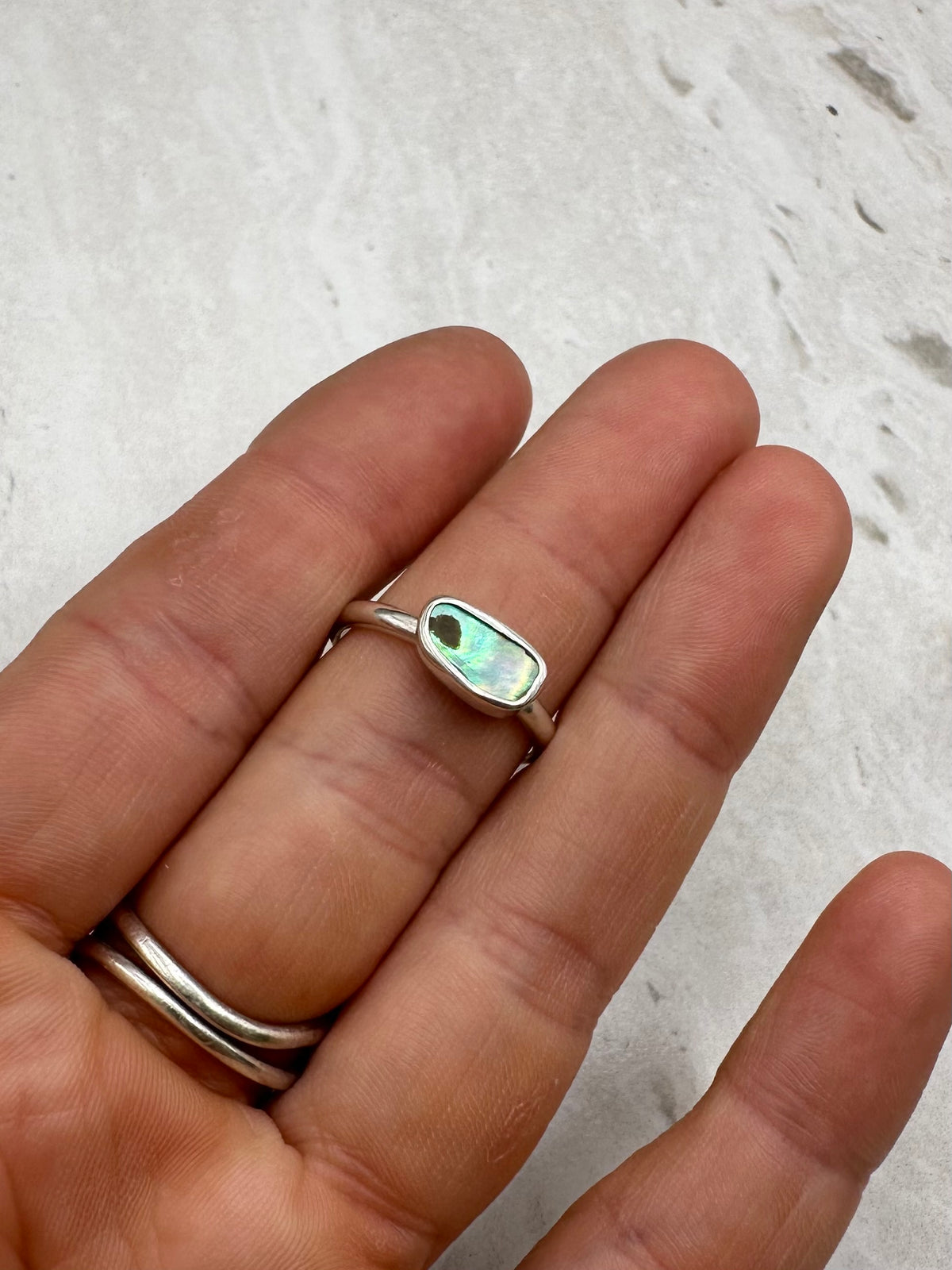 Abalone Ring Silver