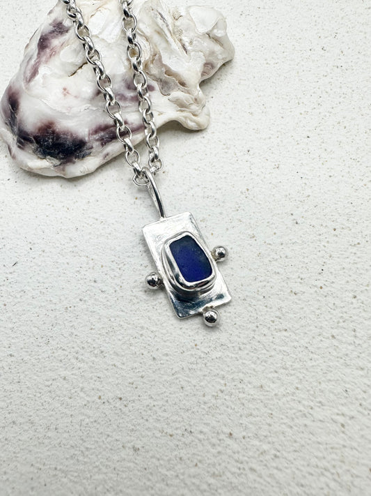 Blue Wayfinder Pendant Silver