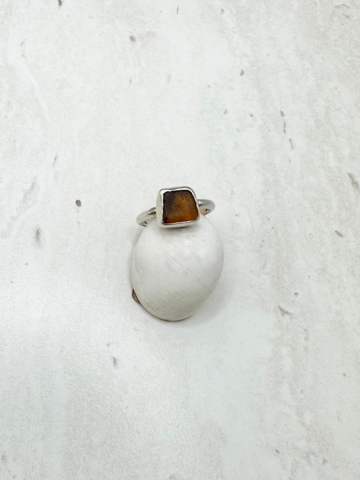 Amber Ring Silver - N