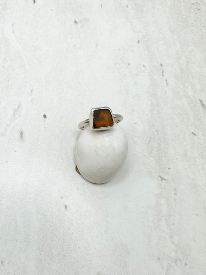 Amber Ring Silver - N