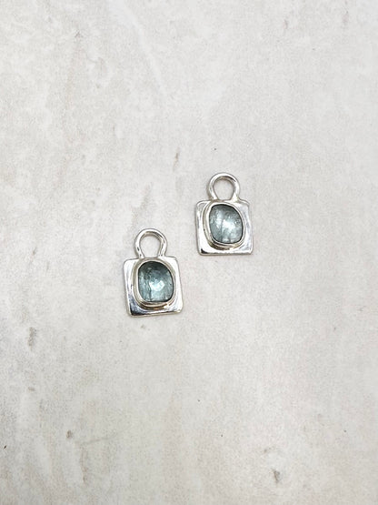Square Kyanite Charms Silver
