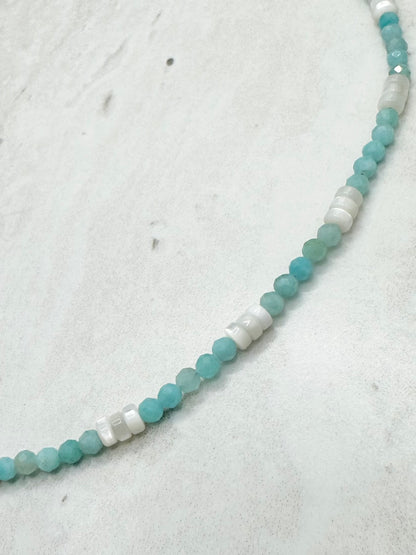 Amazonite & Mother of Pearl Necklace