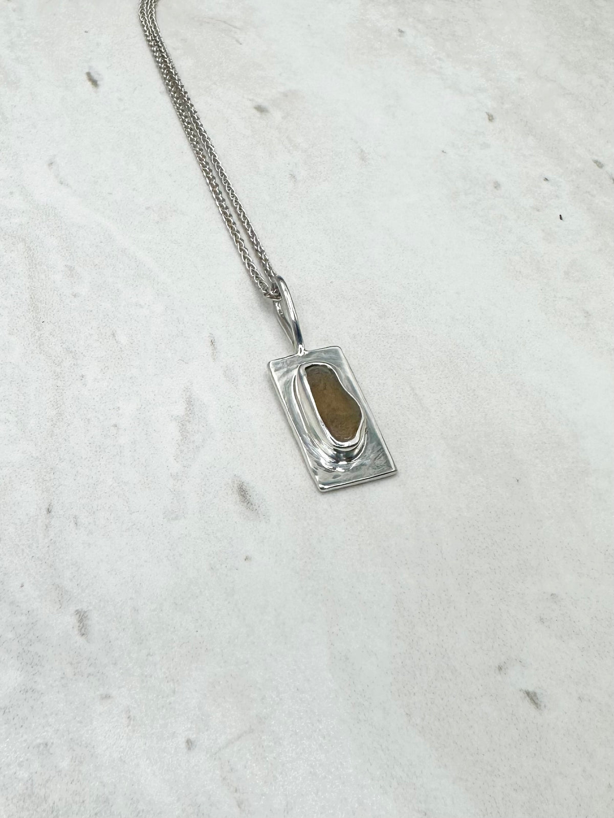 Amber Wayfinder Pendant Silver