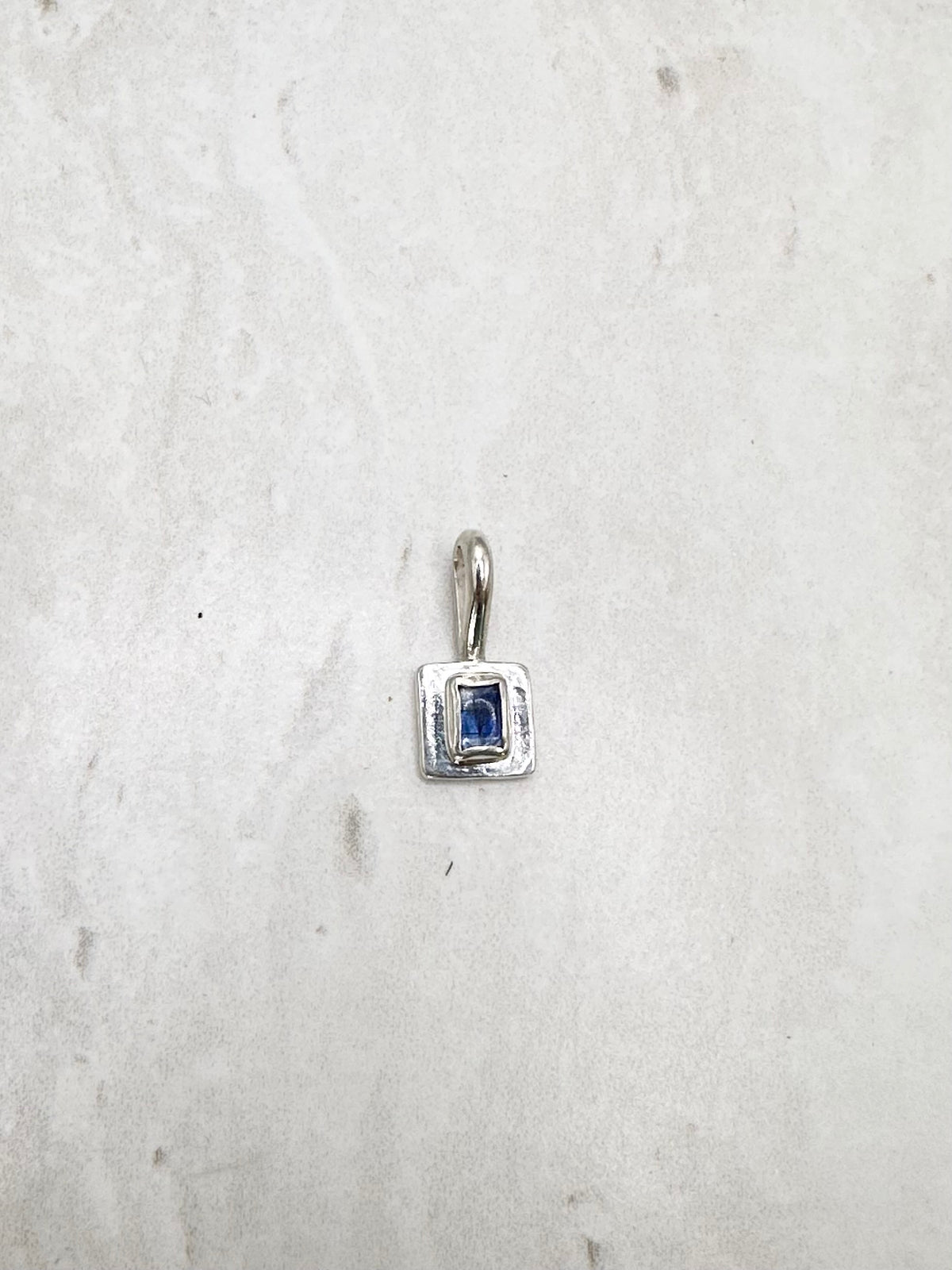 Square Kyanite Pendant Silver