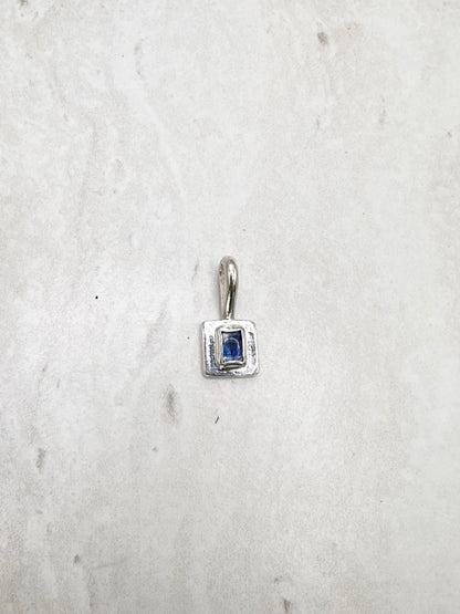 Square Kyanite Pendant Silver