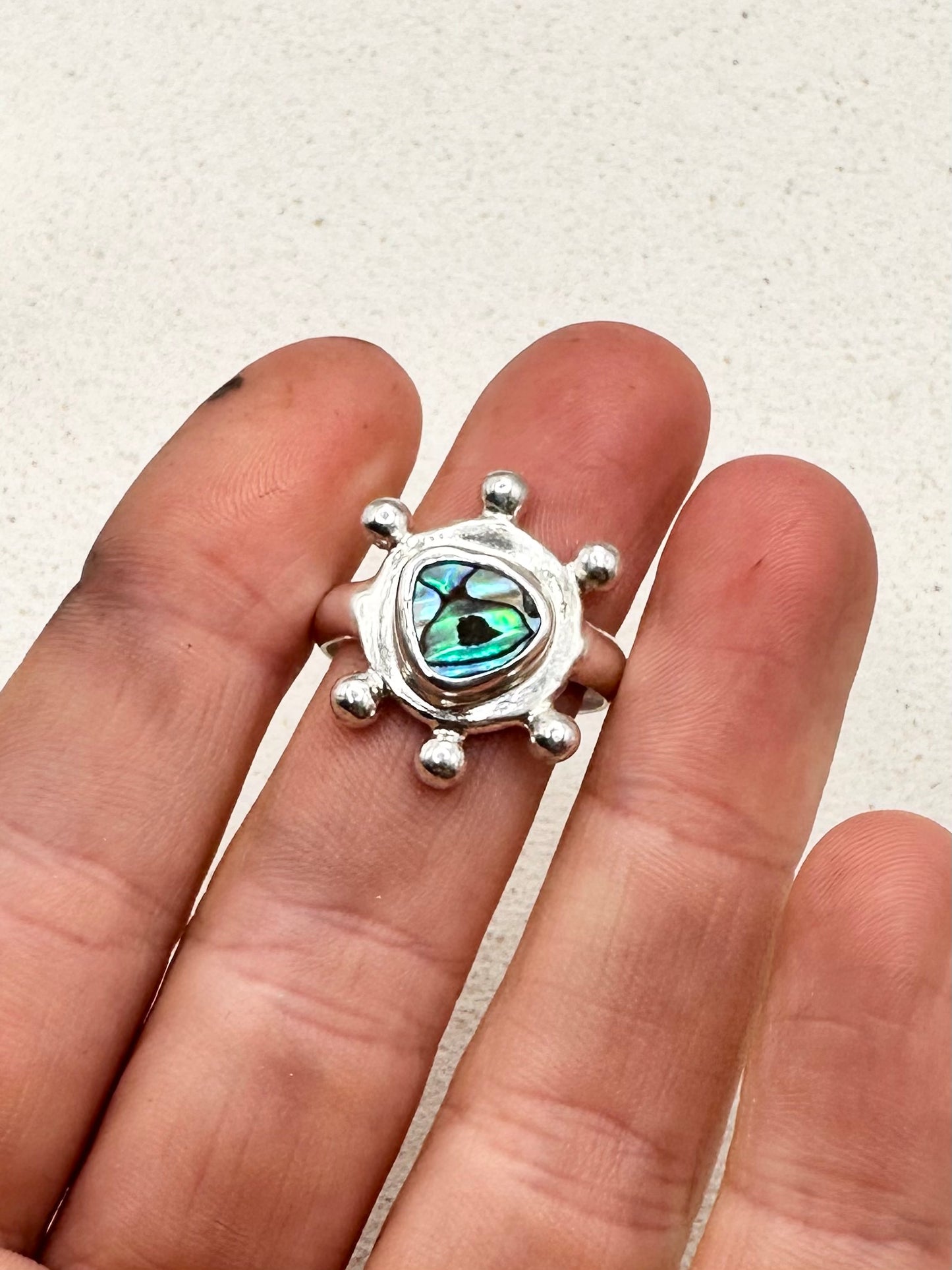 Abalone Sunseeker Ring Silver