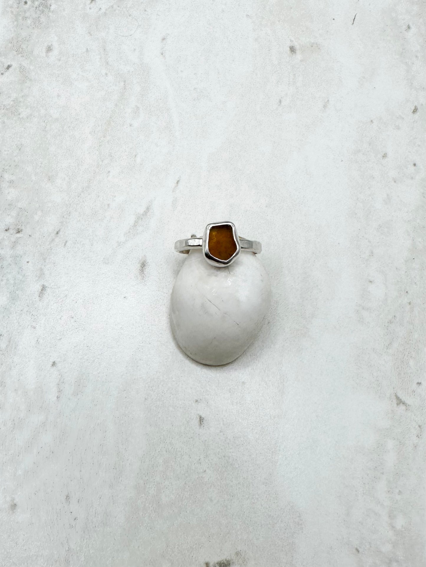 Amber Ring Silver - N