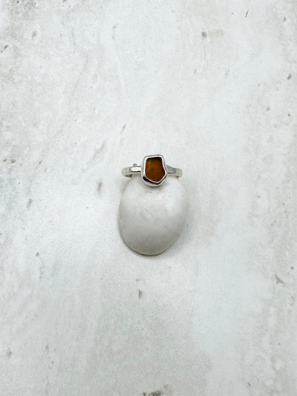Amber Ring Silver - N