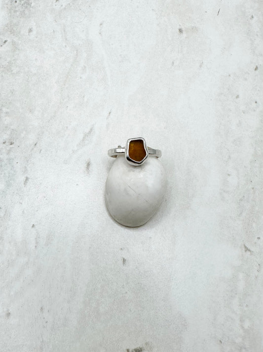 Amber Ring Silver - N