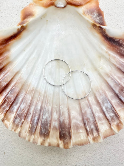 24mm Hoops Silver