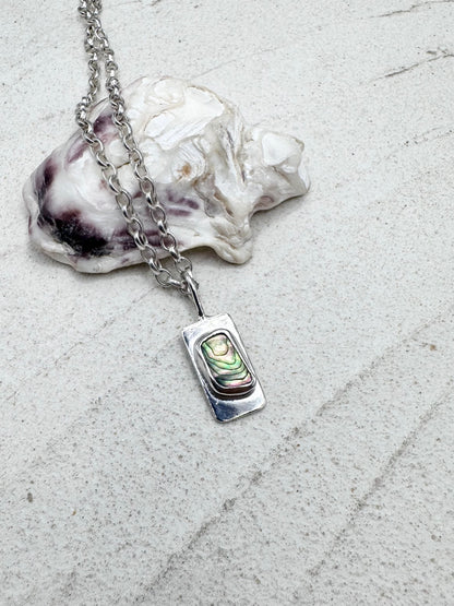 Abalone Wayfinder Pendant Silver