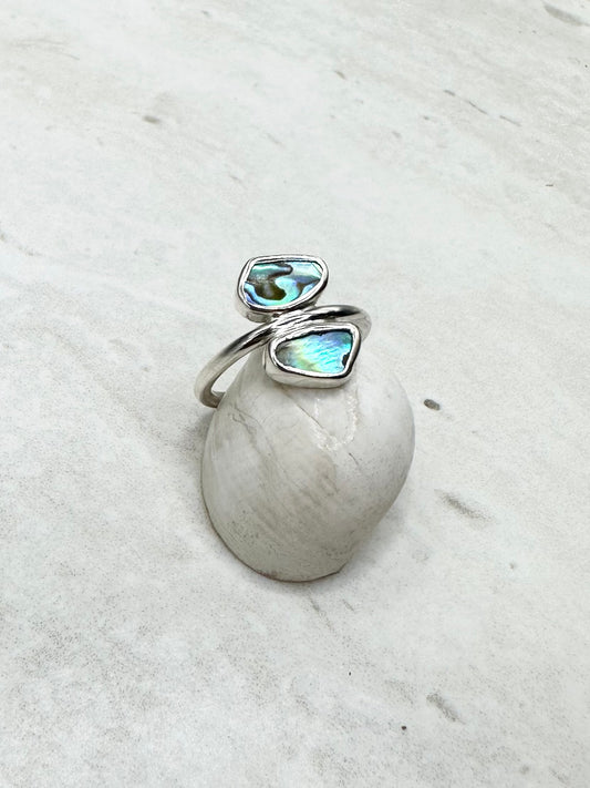 Abalone Ring Silver - O