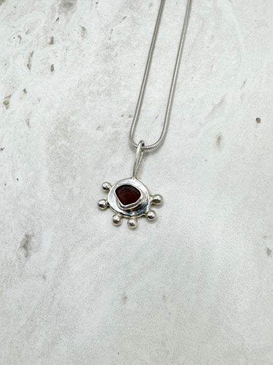 Amber Sunseeker Pendant Silver