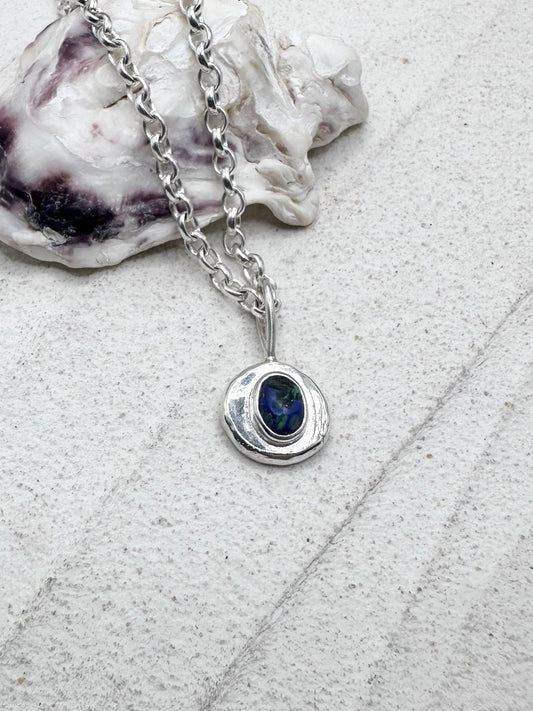 Chrysocolla Sunseeker Pendant Silver