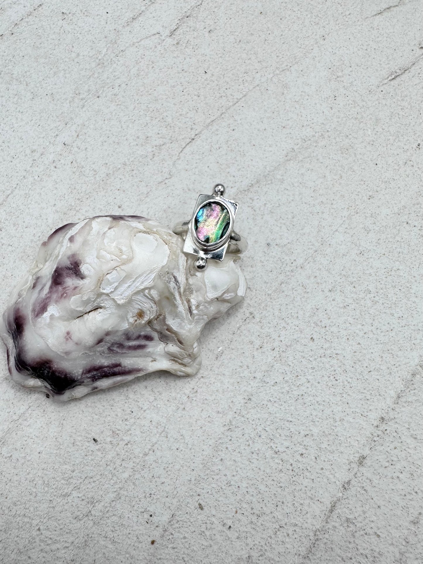 Abalone Wayfinder Ring Silver