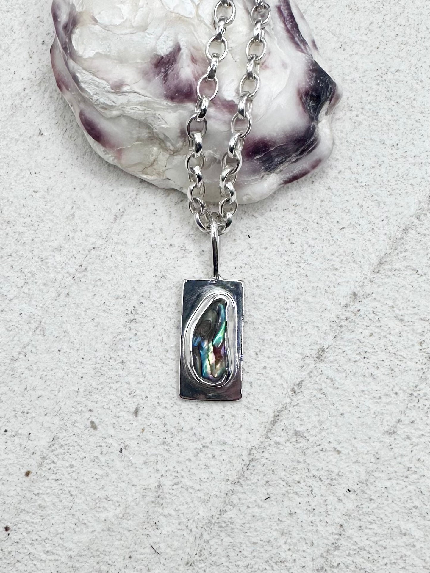 Abalone Wayfinder Pendant Silver