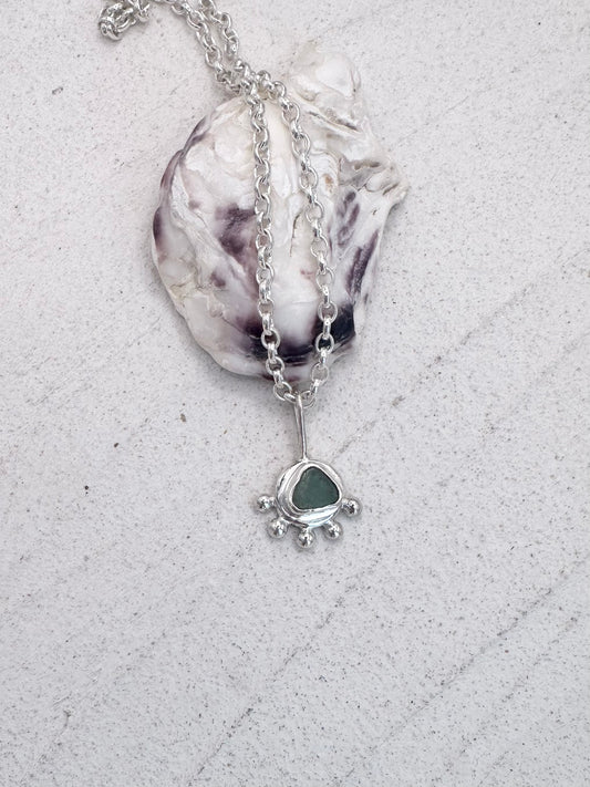 Teal Sunseeker Pendant Silver